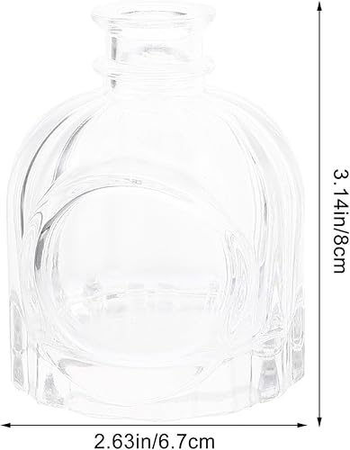 Miniatura 5 de Lurrose Car Decor - 4 botellas difusoras de vidrio para difusor de aceite esencial, botella de aroma, dispensador de fragancia, recipiente