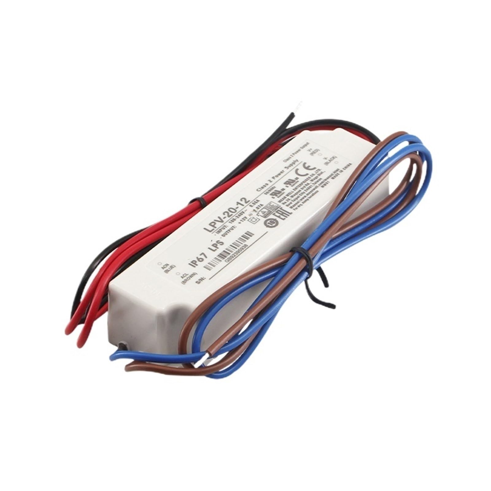 HYUJNAFZR 20W Series 5V 12V 24V Waterproof IP67 Single Output Switching Power Supply(12v)