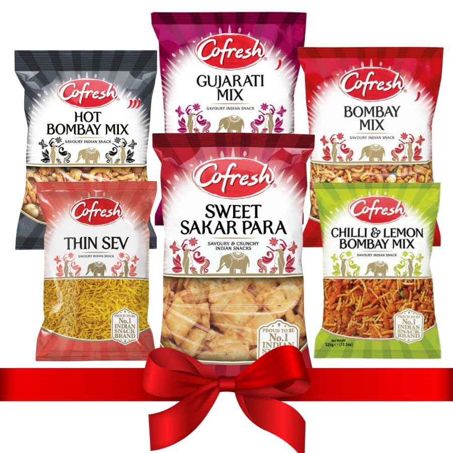 Indian Snacks Bundle Pack with Cofresh for Christmas Special - 6 Pack