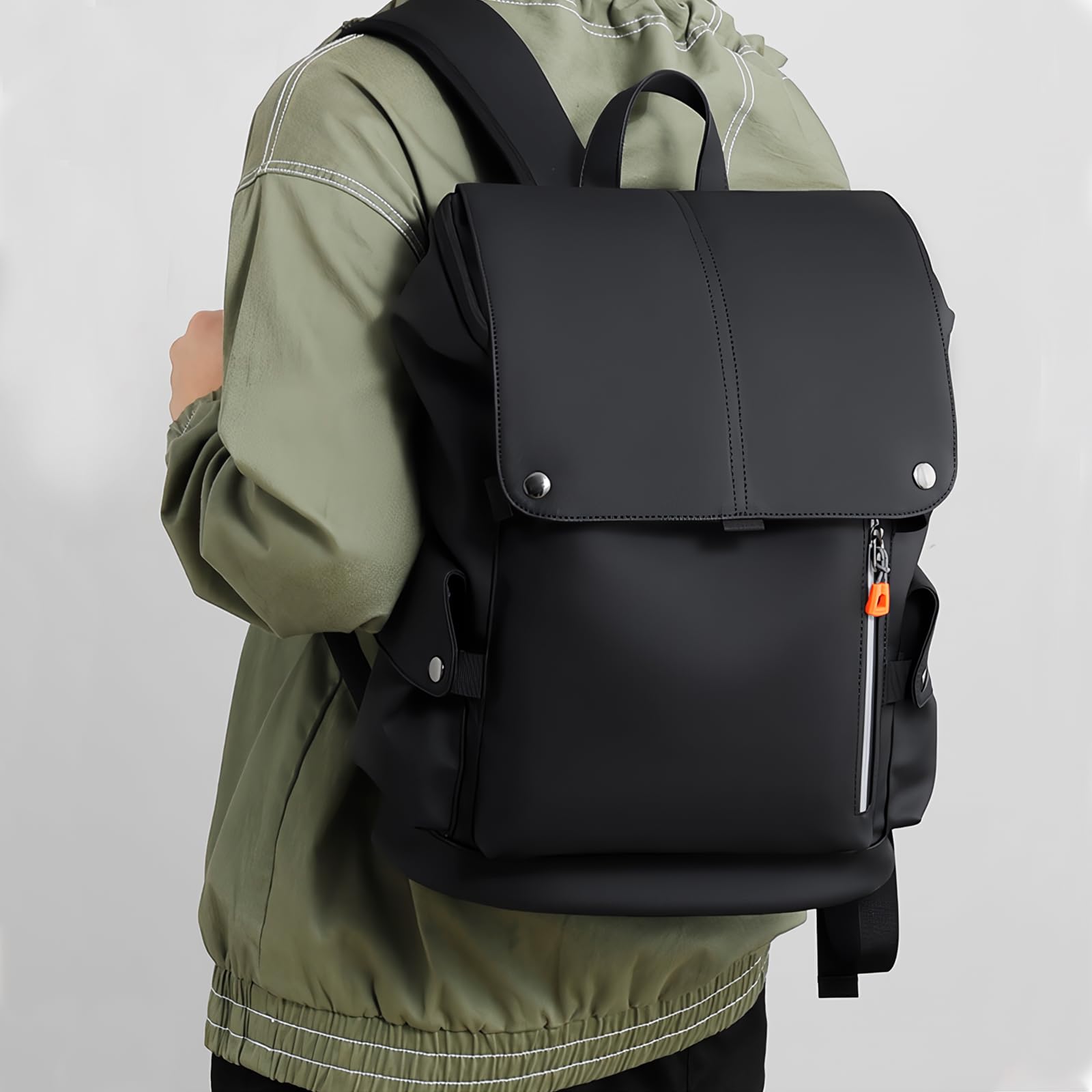 SONARIN Zaino Porta PC Uomo,Zaino Lavoro Impermeabile Zainetti per Laptop 15,6 Pollici Zaino da Viaggio Borsa Casual con Porta USB per Uomo Donna Università Ufficio(Nero)