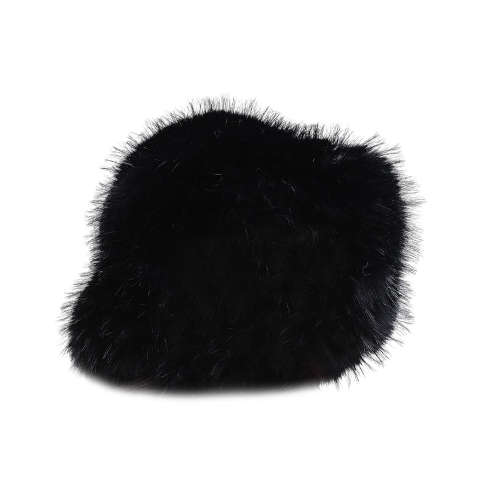 Cappello Invernale Donna Secchiello Pelliccia Sintetica Morbida Accessorio Testa Caldo Tendenza Moda Adatto per Eventi Sociali Viaggi Look Casual, Stile G