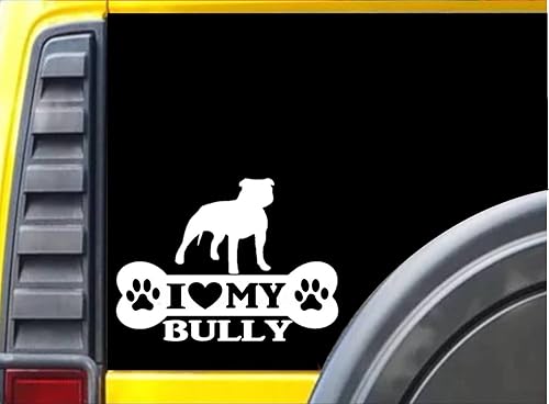 EZ-STIK American Bully Bone L053 - Calcomanía para perro de 8 pulgadas