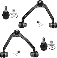 Vista 377 de Detroit Axle - 4 brazos de control de extremo delantero para Nissan Frontier Xterra 2000-2004 Brazos de control inferior y superior con rótulas