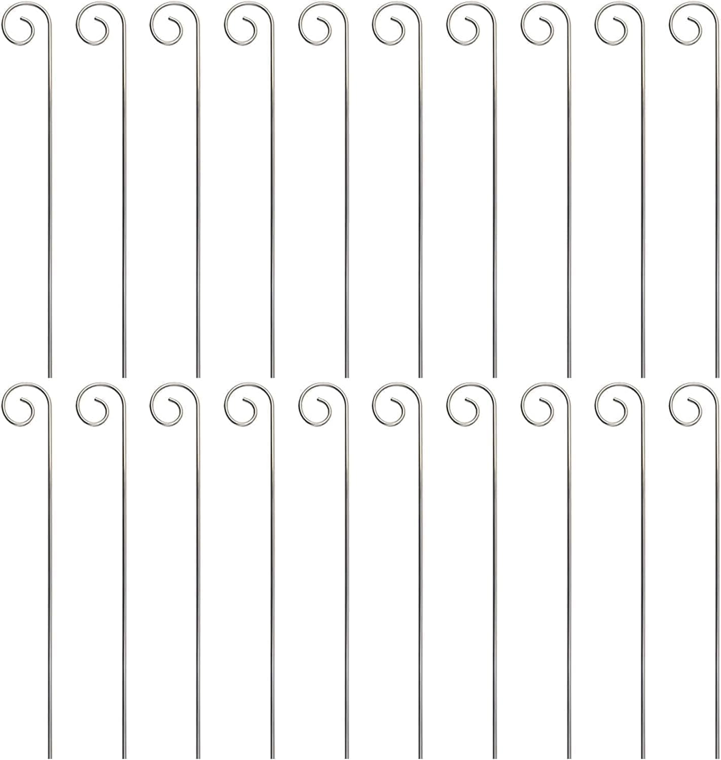 20 Pcs 20cm Garden Plant Label Hooks, Markers Stake, Plant Sign Stake Rustproof Deformed Garden Plant Sign Hooks Hanging Rods for Planter, Flower, Plant Support Stakes