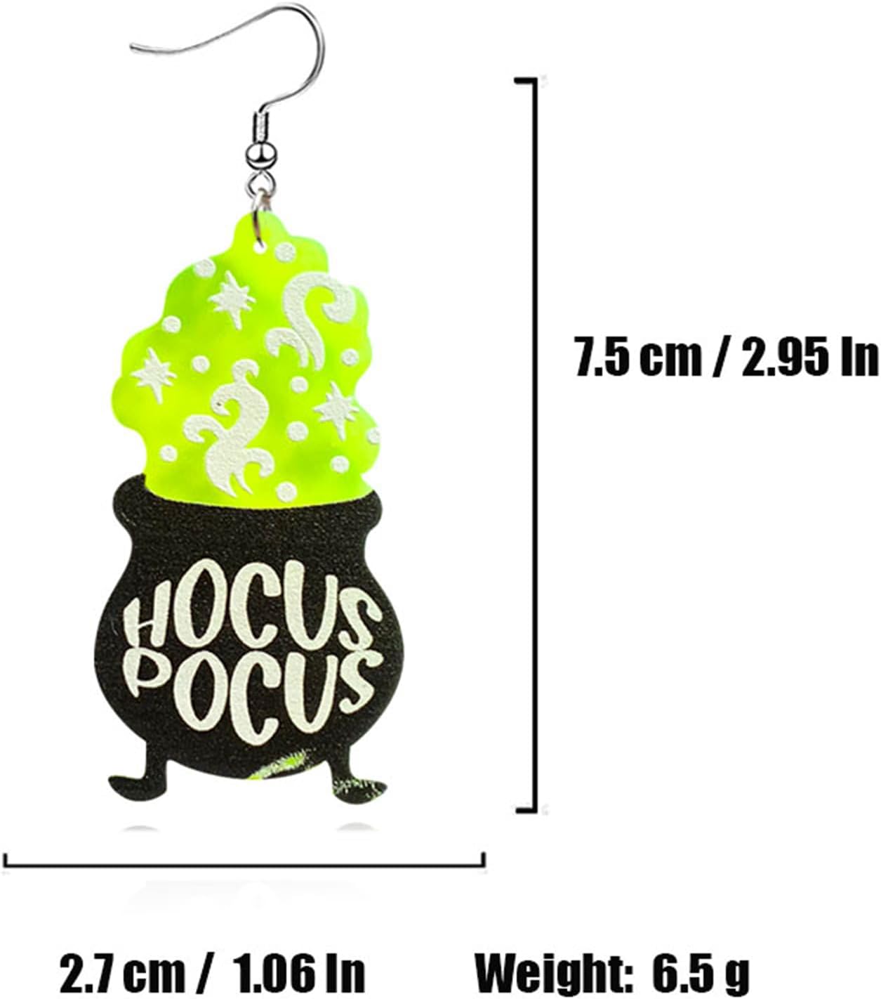 Spooky Ghost Pumpkin Earrings Funny Acrylic Candy Corn Earring Cute Orange Pumpkin Spooky Ghost Skull Cat Spider Butterfly Dangle Earrings for Women Halloween Costume Decorations Accessories image 4