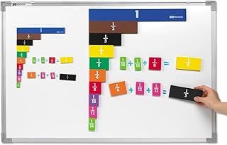 EAI Education Jumbo Magnetic QuietShape® Foam Fraction Tiles - Set of 67