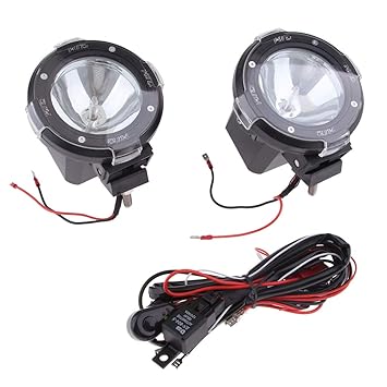 FLAWISH 2pcs 4'' 100W Driving Lights HID Xenon 12V Trucks SUV Spot Work Light Black