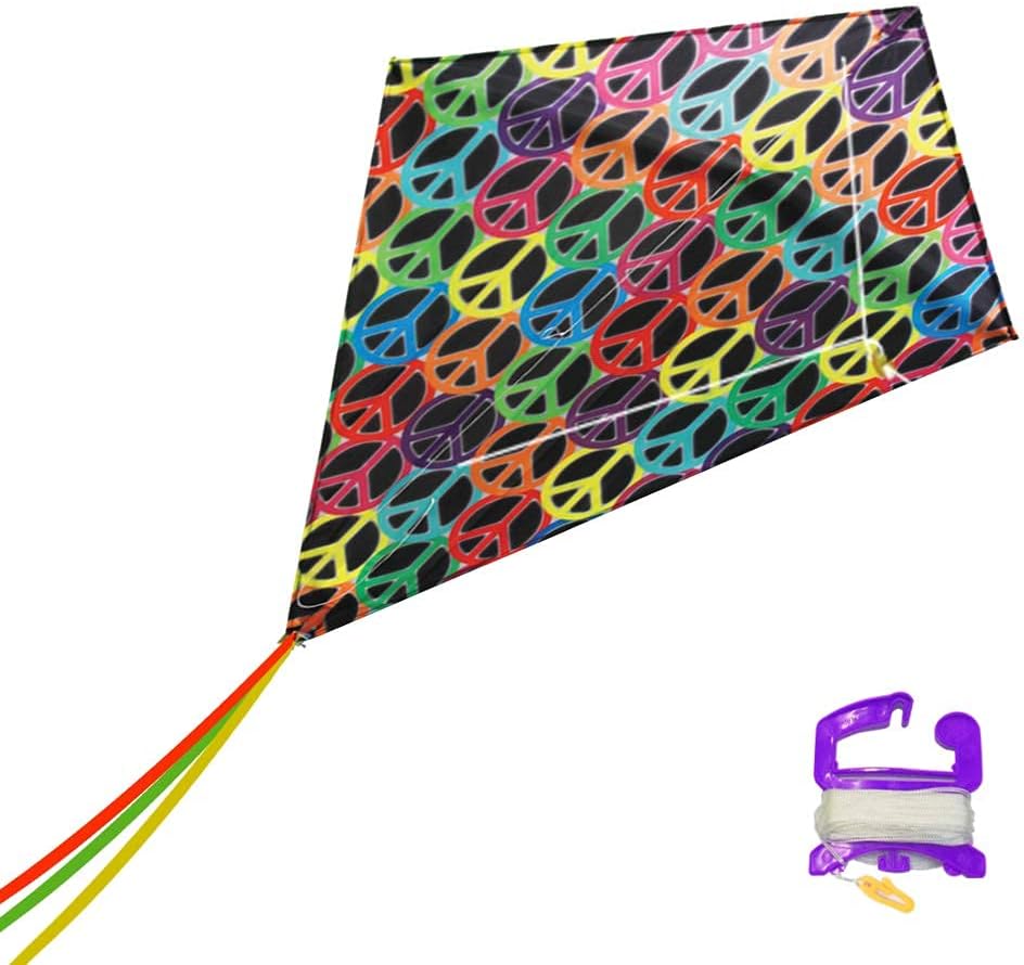 WindNSun Winddiamond Polyester Ripstop Peace Diamond Kite, 30 inches