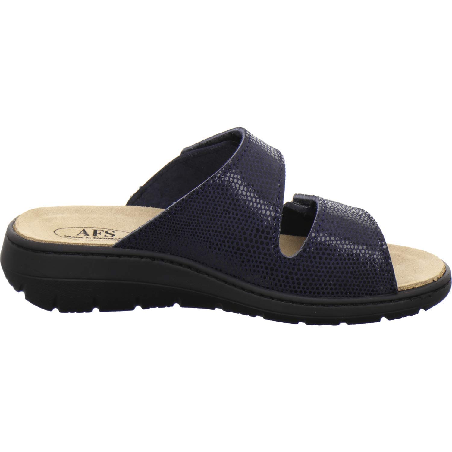 AFS-Schuhe 2808, comode pantofole da donna in pelle, pratiche scarpe da lavoro con plantare intercambiabile, comode pantofole