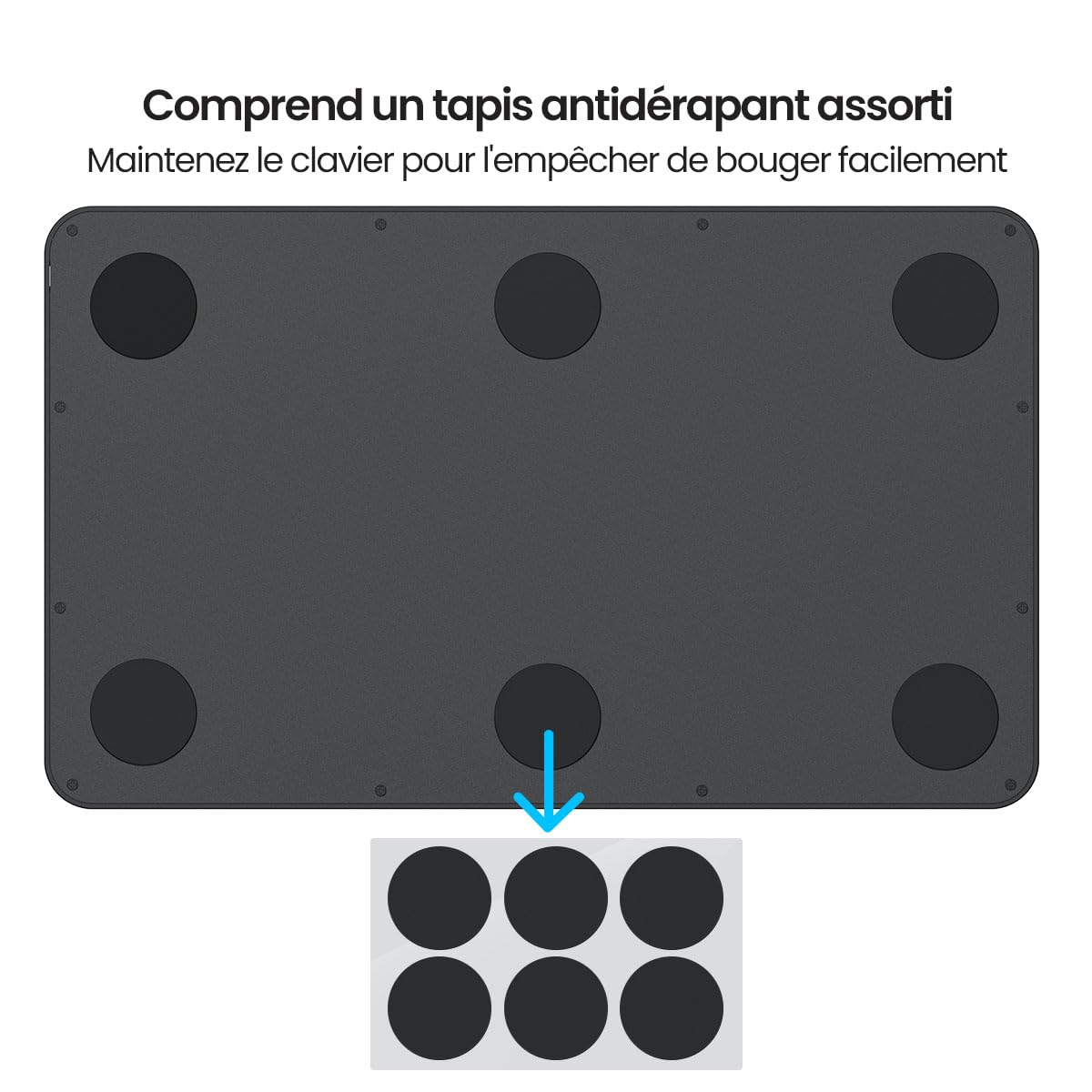 PINKCAT Clavier et Souris sans Fil Bluetooth, Clavier Ergonomique ultrafin avec Batterie Rechargeable Intégrée pour iOS, Mac, iPad, Windows et Systèmes d'exploitation Android 3.0, AZERTY Français