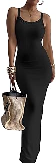 Women Summer Long Dress Casual Slip Sexy Slim Sleeveless Bodycon Maxi Dr...