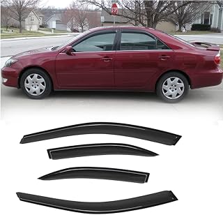 STARTSHIP 94236 Original Side Window Wind Deflector,4pc Outside Mount Style Nice Sun Rain Guards Set,Vent Visor fit for 2002-2006 Toyota Camry Sedan