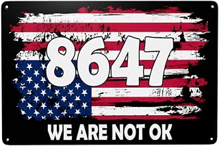 8647 Tin Sign Anti 4547 Vintage Metal Sign 8x12inch Save Democracy Wall Art Decor F7013