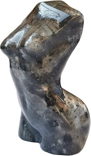 Vista 26 de Figura de cristal curativo de ágata india, escultura de figura femenina, 2 pulgadas, tallado, piedra de palmera, decoración de oficina Ágata