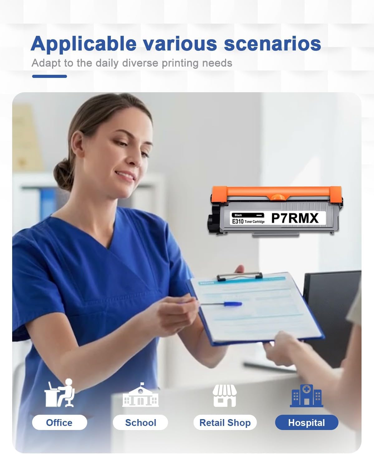 E310 E310dw Toner Cartridge High Yield Replacement for DELL P7RMX Toner Compatible for E310dw E514dw E515dw E515dn Printer 1-Pack (Black)