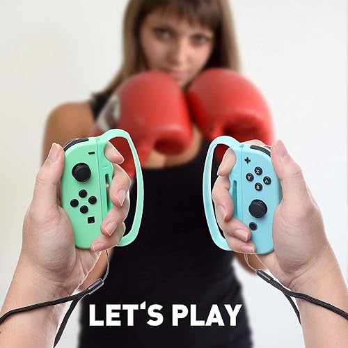 Vista 13 de ECHZOVE Agarre de boxeo para Nintendo Switch Fitness Boxing, controlador para Nintendo Switch Boxing Game