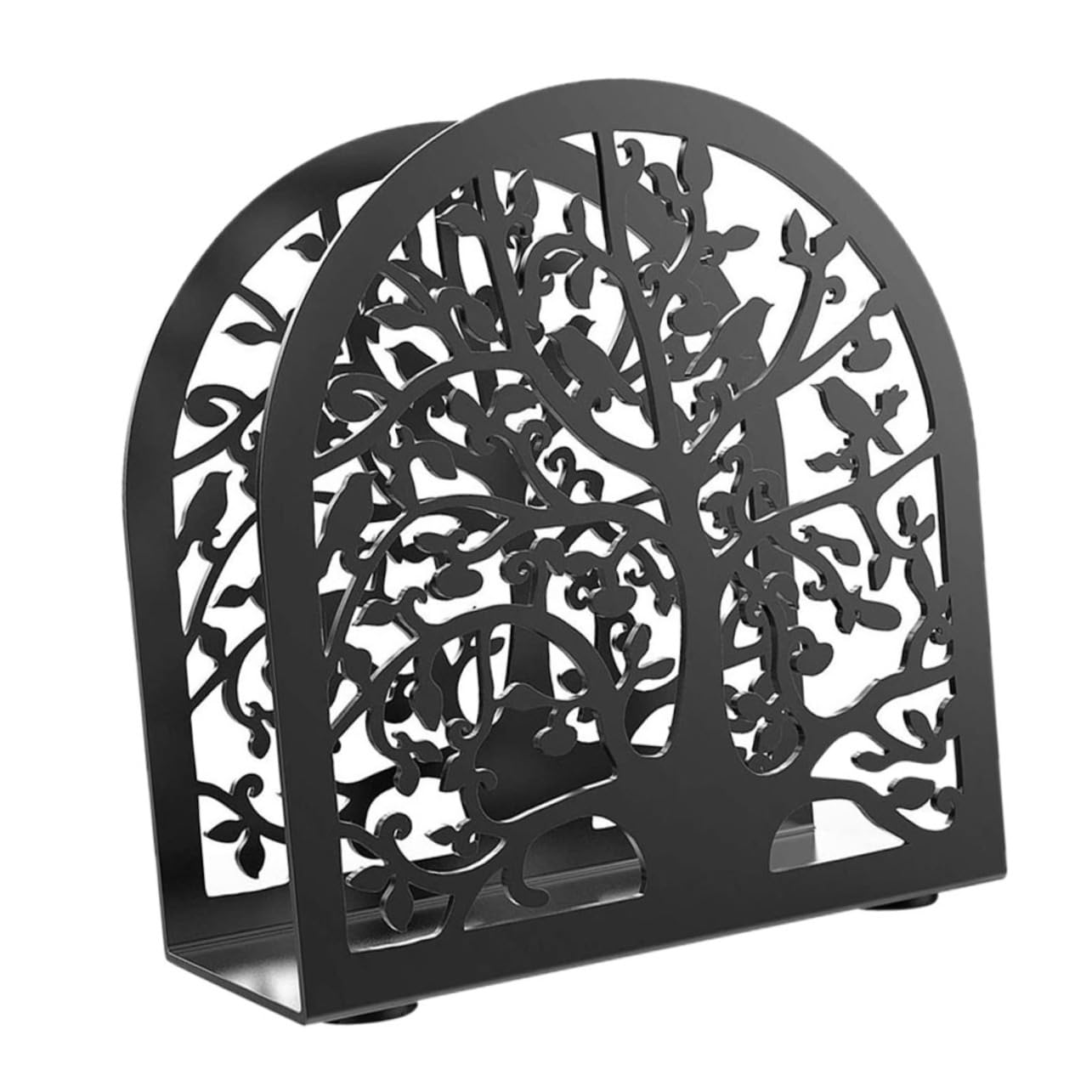 Porte-serviettes de table VOSAREA en métal noir pour comptoir de cuisine