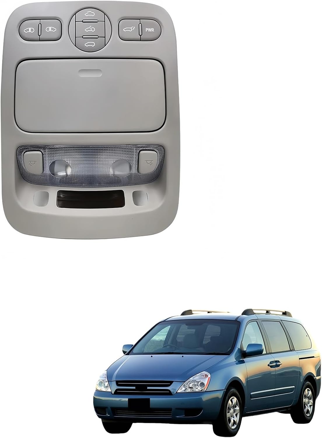 1 Pcs Automotive Overhead Consoles, Compatible with Sedona 2006-2014 928214D100QW, Overhead Console Dome