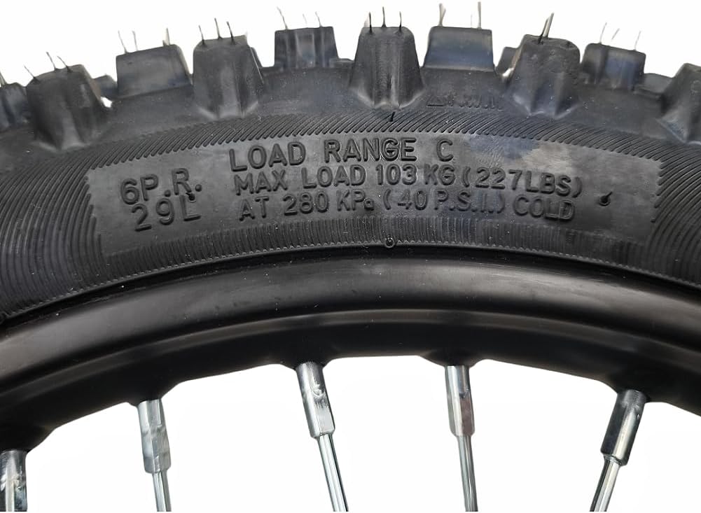 CLEO 60/100-14 Front Wheel Rim Tire Assembly for 50cc-125cc Dirt Bike taotao TTR SSR CRF Apollo 15mm axle includes 190mm brake disc