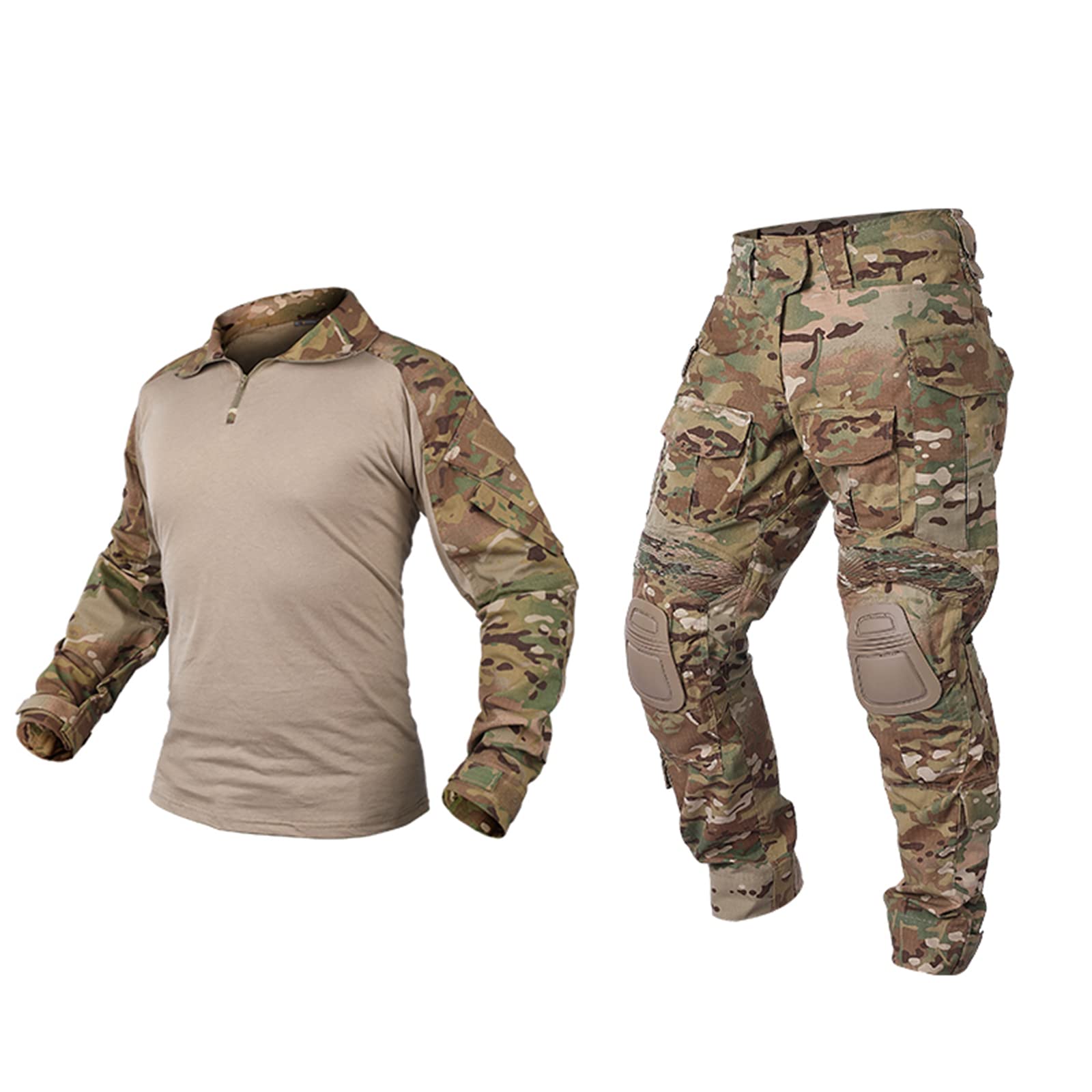 Abbigliamento tattico Combat Bdu Camouflage Uomo Uniforme, G3 Airsoft Military Set, Giacca Camicia & Pantaloni Completo.