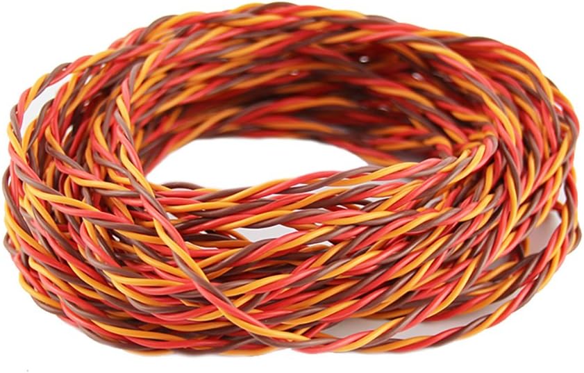 OliYin 32 Feet 22AWG 60cores Twisted Servo Lead Servo Extended Cable Twisted Wire for Servo Extension