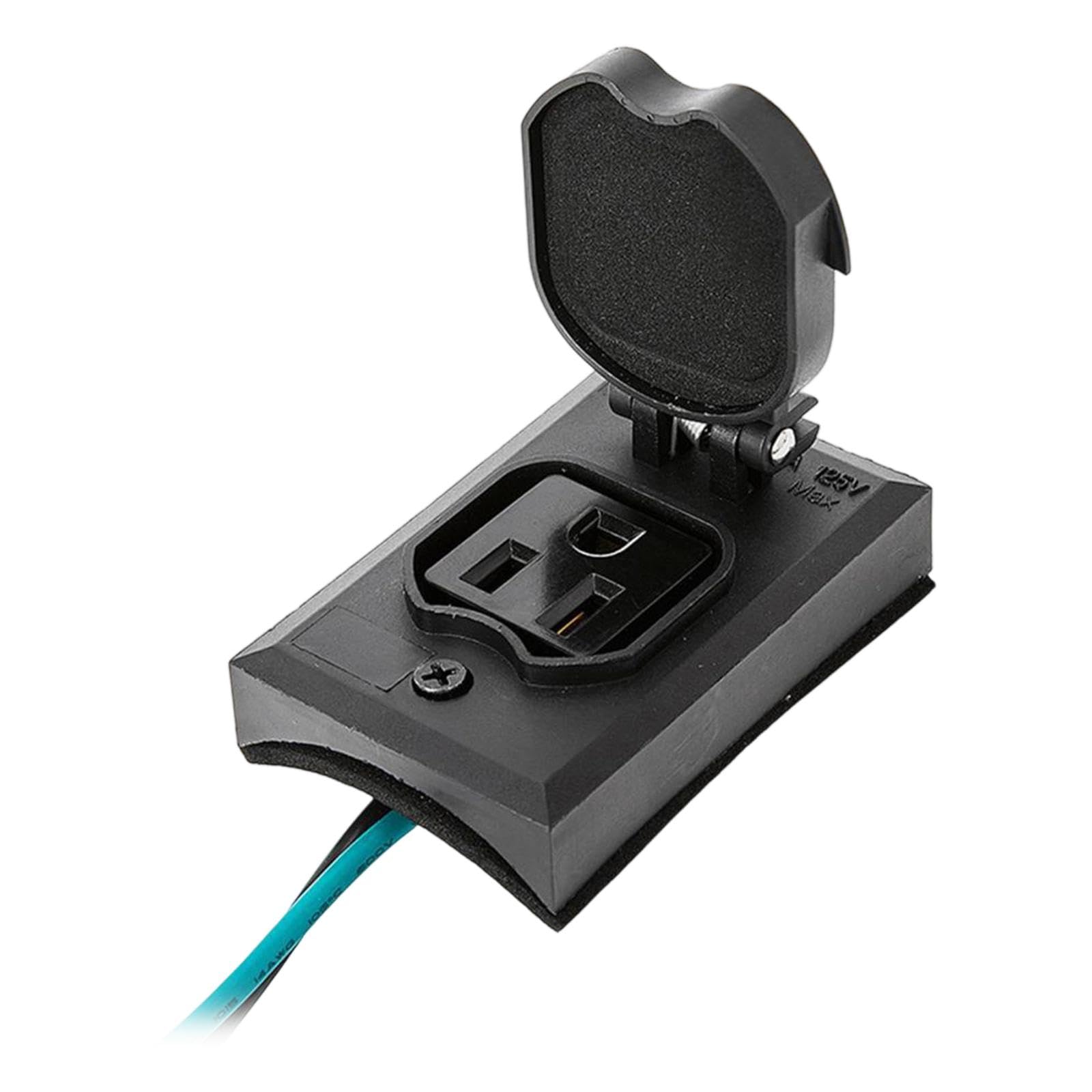 Lamp Post Outlet Black Weather Resistant Ground Outdoor Convenience-image-32