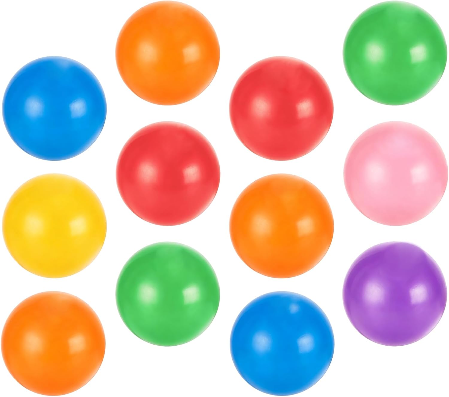 Replacement Balls, Compatible with VTech, 12 Pieces 1.57 Inch Thick Multi Colored Plastic, Soft, Keeps its Shape, Air Filled Ocean Balls, Sturdy and Dependable, Easy to Clean