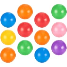 Replacement Balls, Compatible with VTech, 12 Pieces 1.57 Inch Thick Multi Colored Plastic, Soft, Keeps its Shape, Air Filled Ocean Balls, Sturdy and Dependable, Easy to Clean