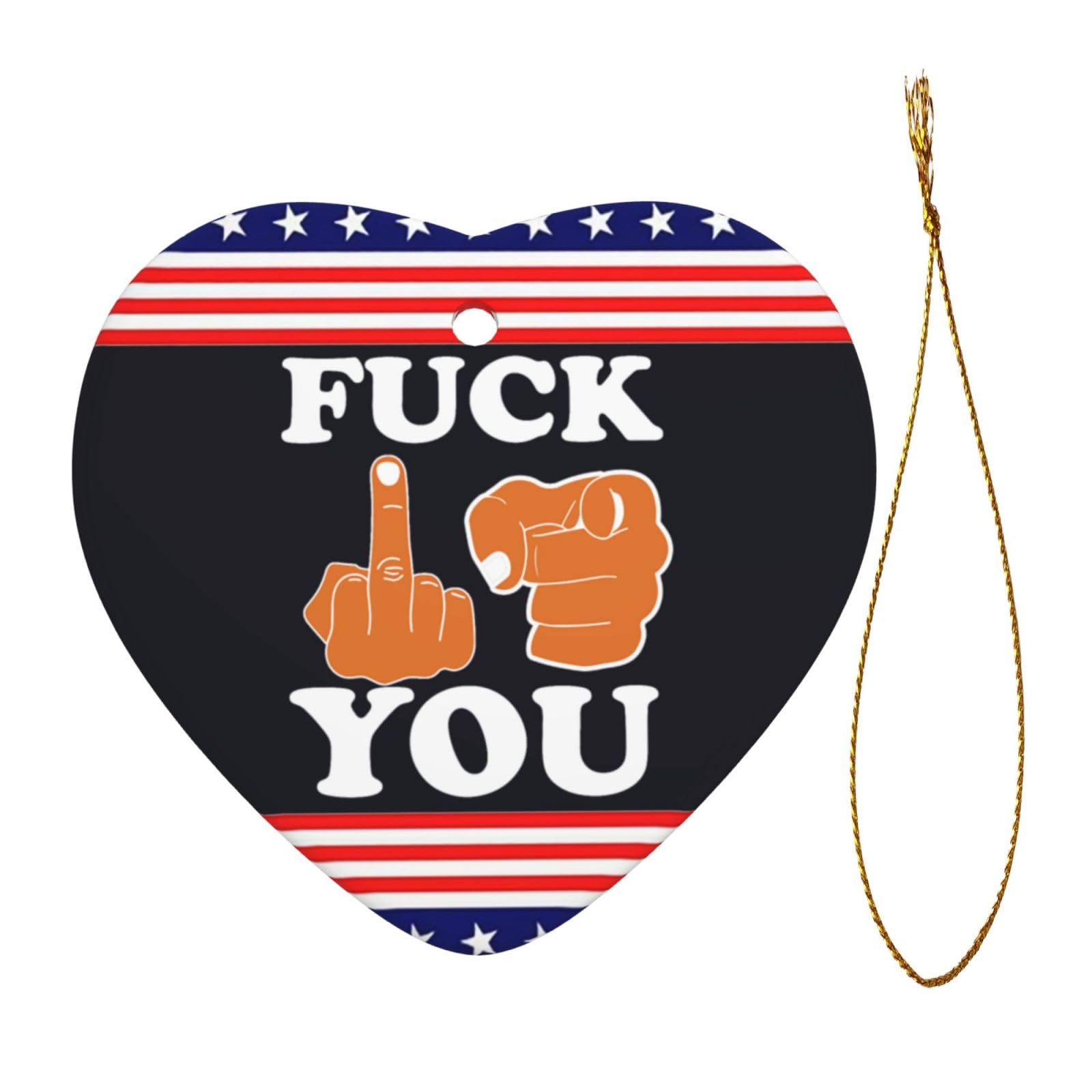 Amazon.com: Fuck You Middle Finger fist Christmas Ornaments, New