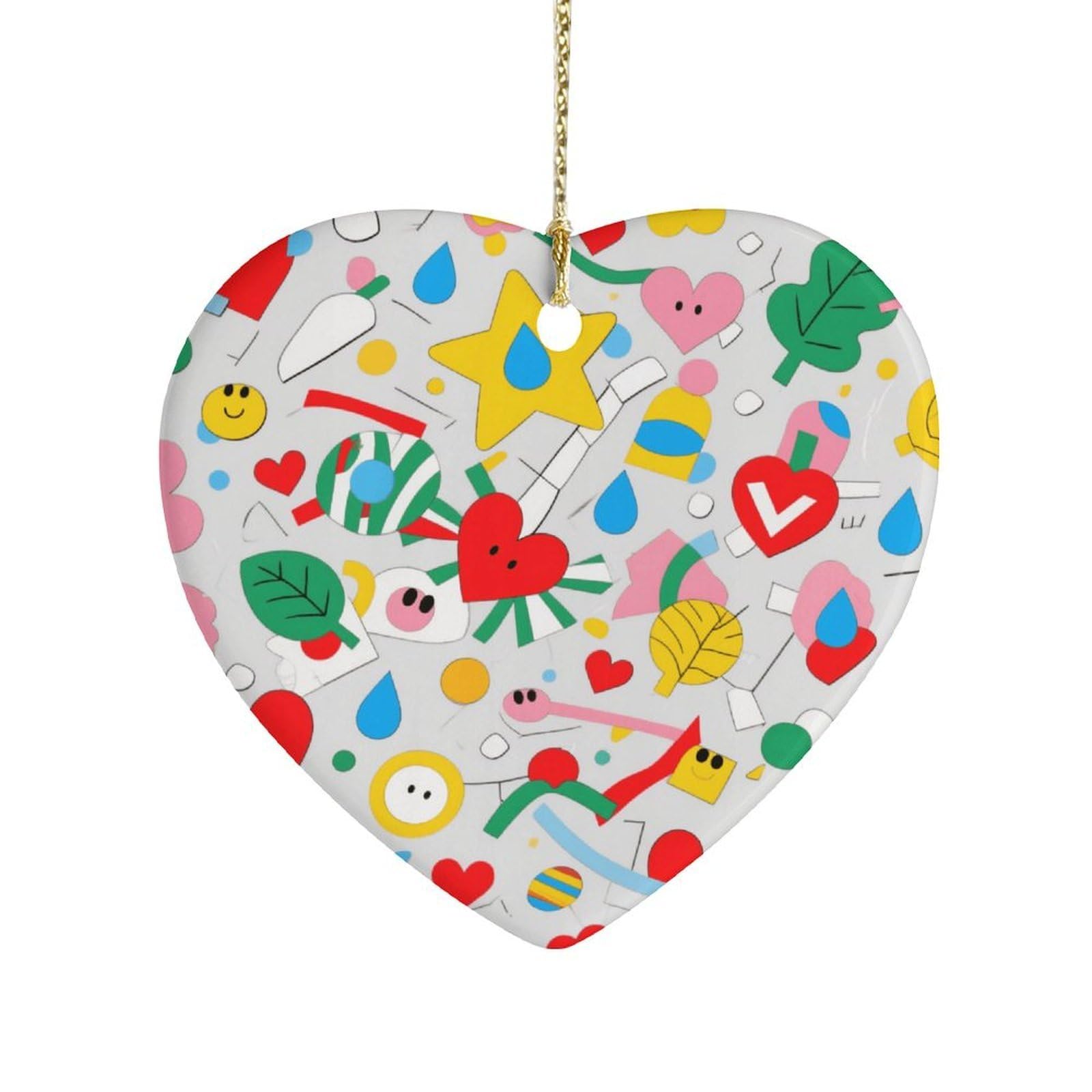 Fekiloot Style Irregular Pattern Ceramic Ornament Home Decor Keepsake