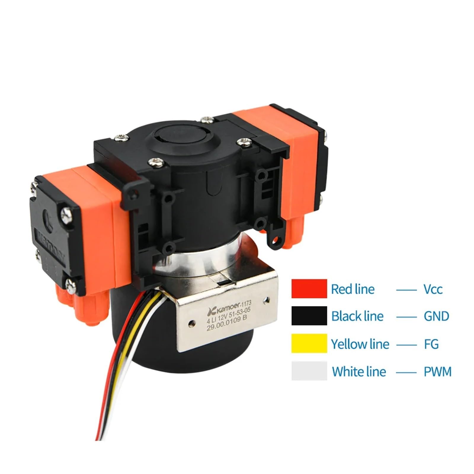 Pompa for liquidi a Membrana KLLP1000 da 900-2000 ml/min 12V 24V BLDC 6000H Liquido 0.3Mpa for analisi e riempimento di Laboratorio(KLLP1000-E-A-B12)