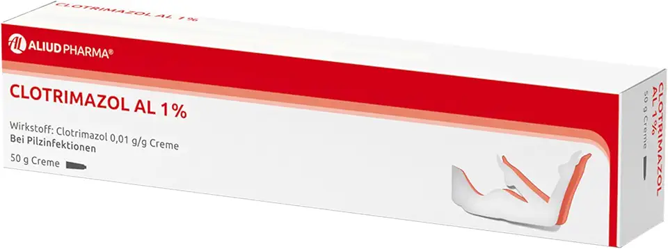 Candidose/Candida Infektion 3 ALIUD PHARMA Clotrimazol AL 1%, 50g Creme: Antimykotikum zur Behandlung von Hautpilz und Fußpilz