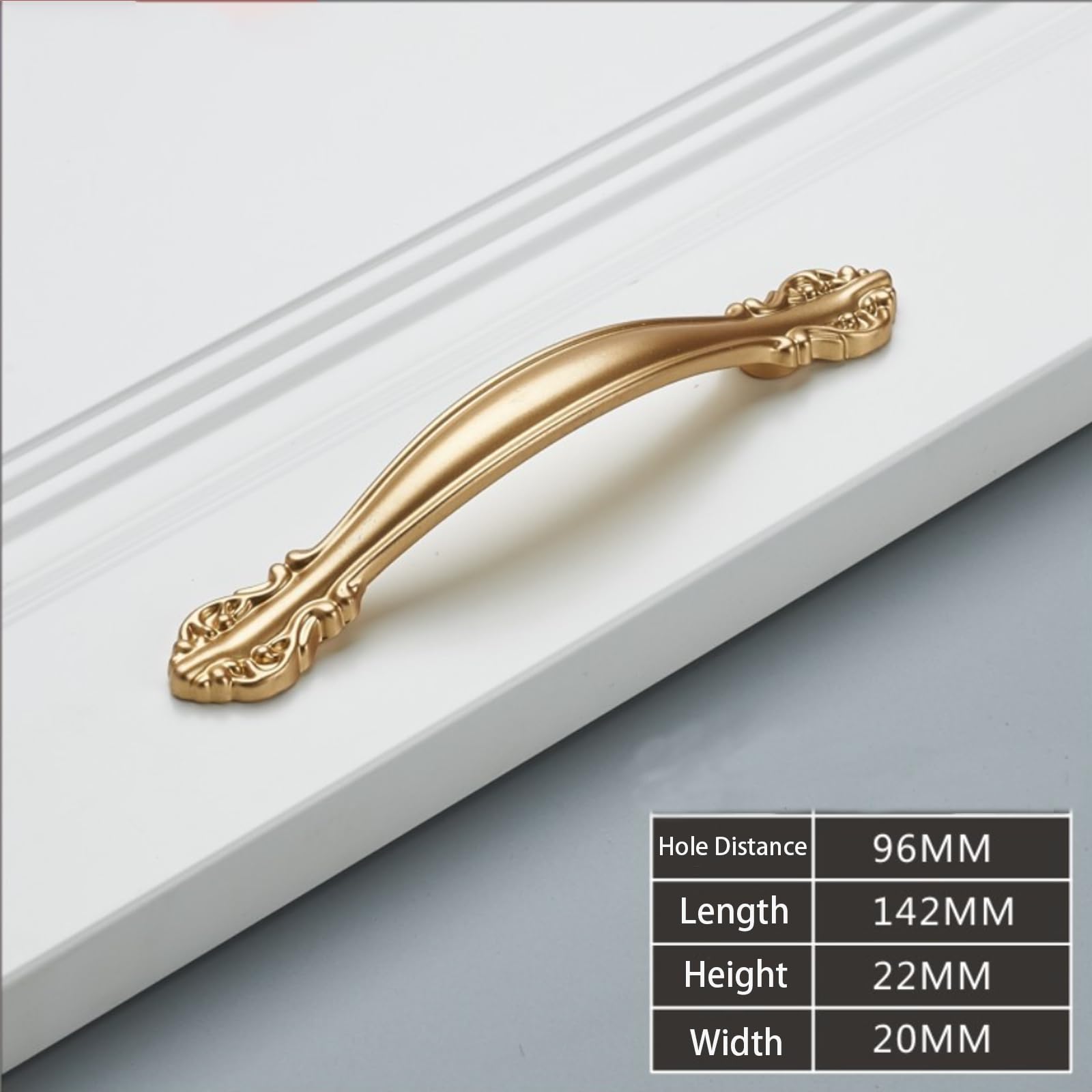 5 Pack Gold Cabinet Handles and Pulls for Kitchen Cupboard, Drawer, and Wardrobe, 96MM - Image 2