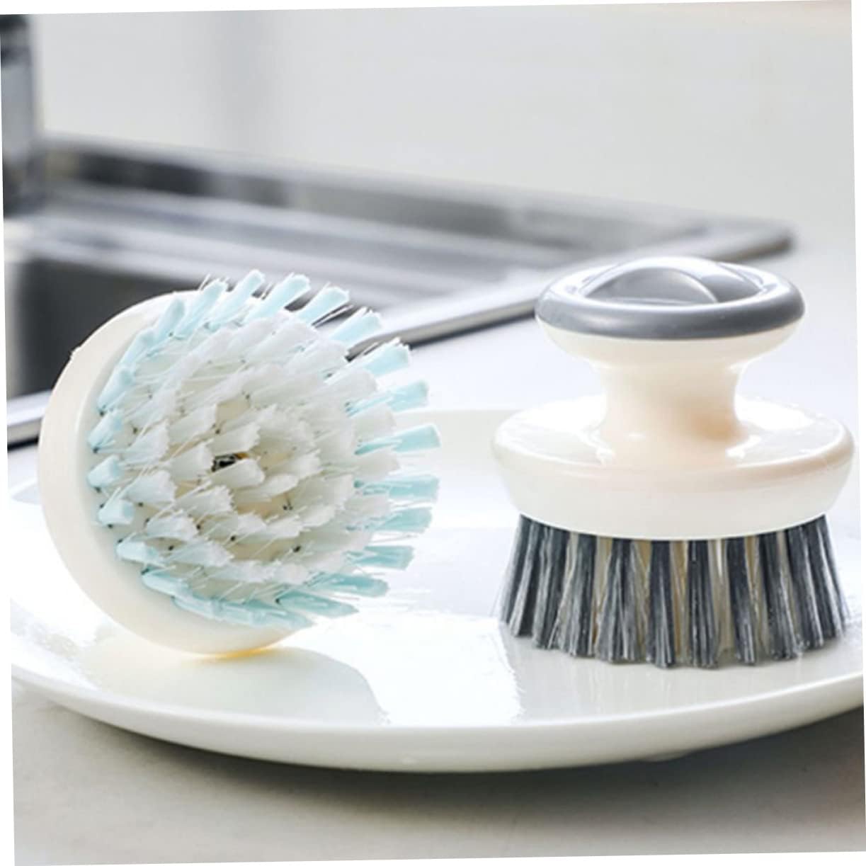 4Pcs Cleaning Brush Dish Cleaner Brush Dish Scrubber with Handle Dish Scrub Brush Dish Cleaning Tool Dish Scrubber Kitchen Utensils