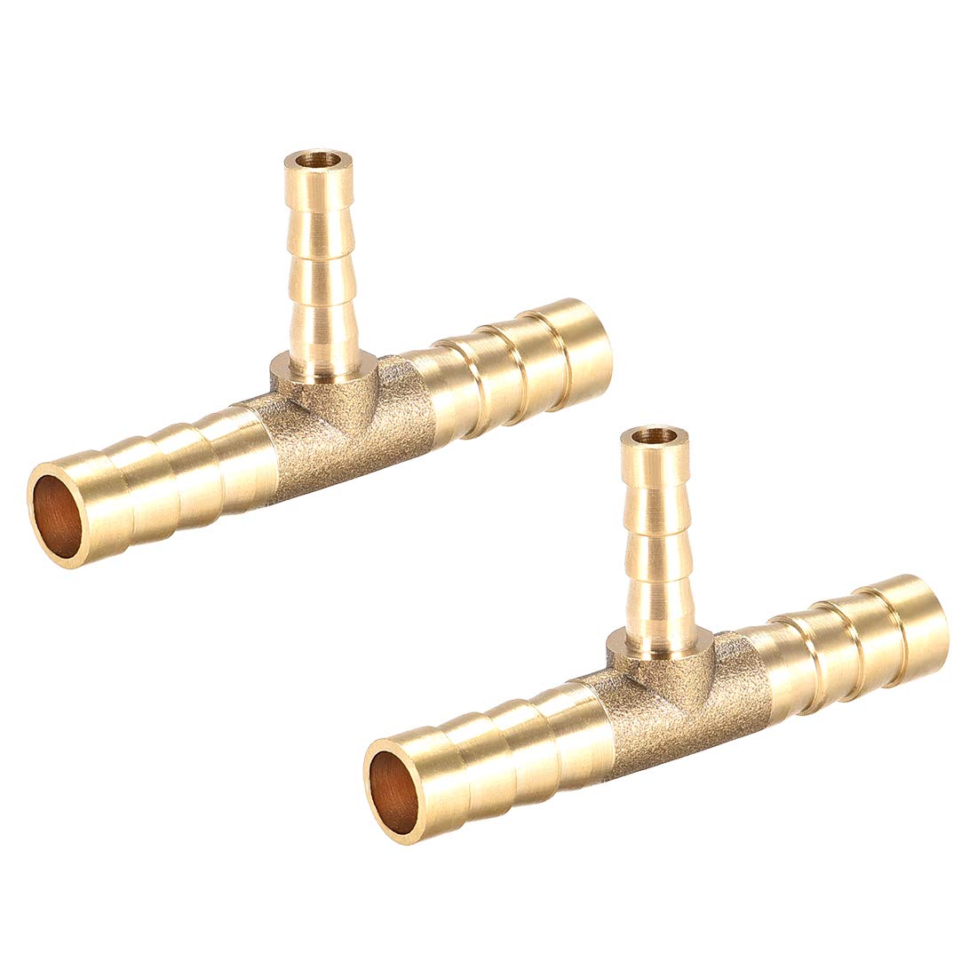 uxcell Tee Brass Barb Fitting Reducer 3 Way, Fit Hose ID 8mm x 5mm x 8mm 2pcs uxcell Tee Brass Barb Fitting Reducer 3 Way, Fit Hose ID 8mm x 5mm x 8mm 2pcs