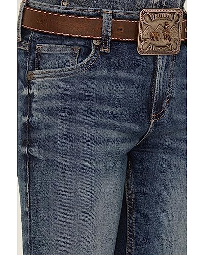 Wrangler Boys' Medium Wash Slim Straight Denim Jeans - 112322507-BIG 10 SLM2