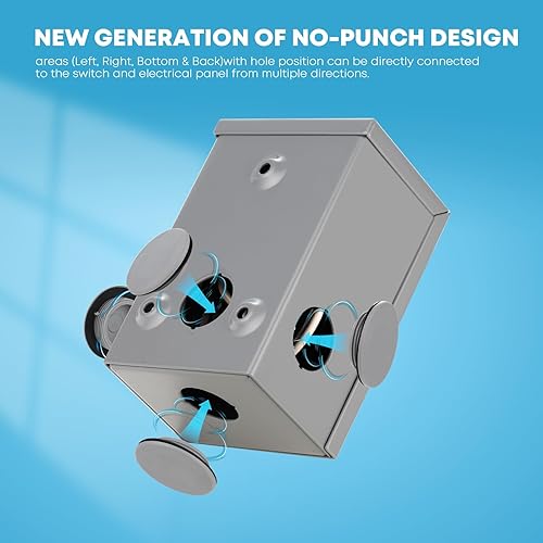 Miniatura 2 de Kohree Interruptor de transferencia de generador de 15 amperios y 125 V, caja de entrada de alimentación NEMA 5-15P, interruptor de transferencia