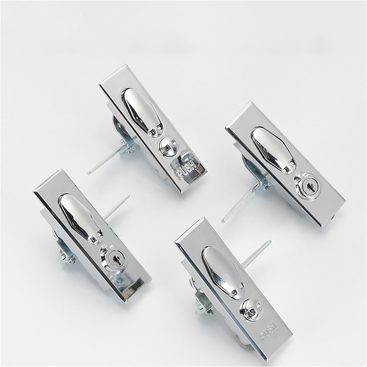 MS505 Adjustable Box Case Boiler Flat Spring Industrial Style Door Locker Switch Hasp Latch 1Pcs(Zinc Right Z Plate)