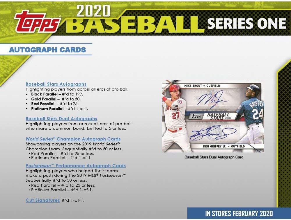 2020 Topps Series 1 MLB Baseball Retail Hanger Box