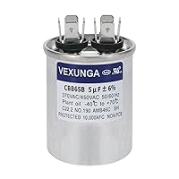 Vista 25 de 35/5 uF 35+5 MFD 370V o 440V Condensador Redondo de Funcionamiento Dual de Arranque para A/C CBB65B Condensadores de Aire Acondicionado para Unidad