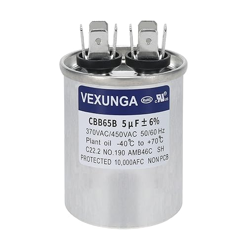 Miniatura 23 de 55/5 uF 55+5 MFD 370VAC o 440VAC Condensador de A/C Redondo de Arranque de Doble Funcionamiento CBB65 CBB65B Condensadores de Aire Acondicionado