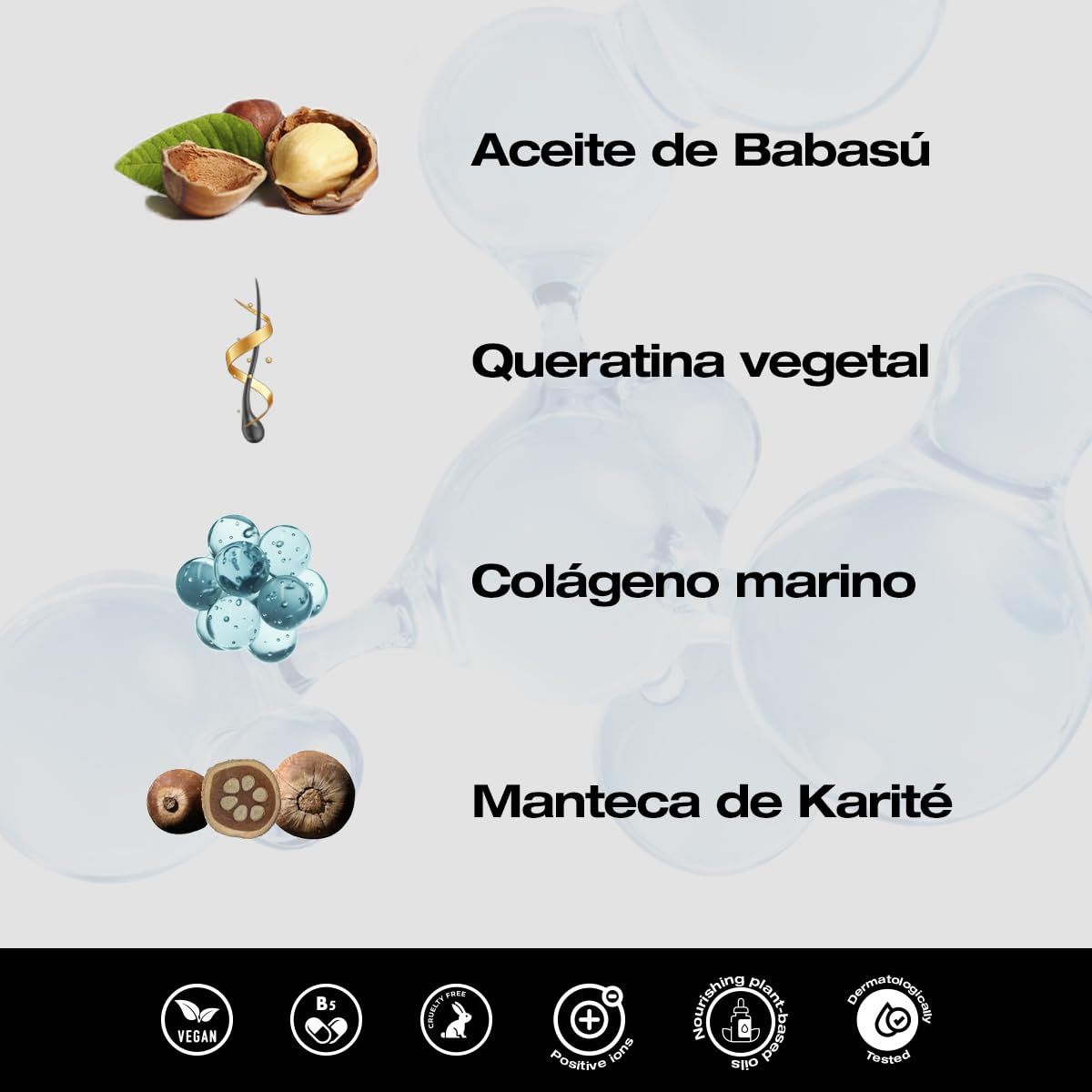 abril et nature - Mousse Capilar Nature Frizz - Efecto Alisador Intensivo - Para Cabellos Encrespados - Espuma Anti-Frizz - Larga Duración 30 días - Resultado Inmediato Facilita el Peinado - 100 ml