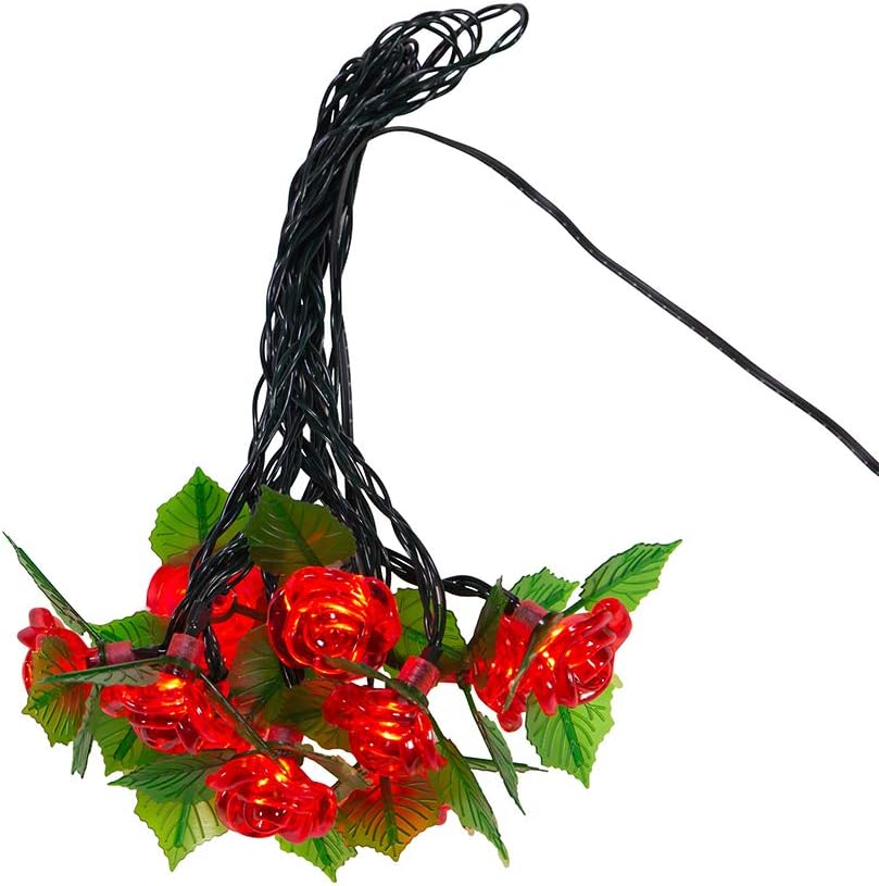 Kurt S. Adler UL 10-Light LED Red Rose Light Set