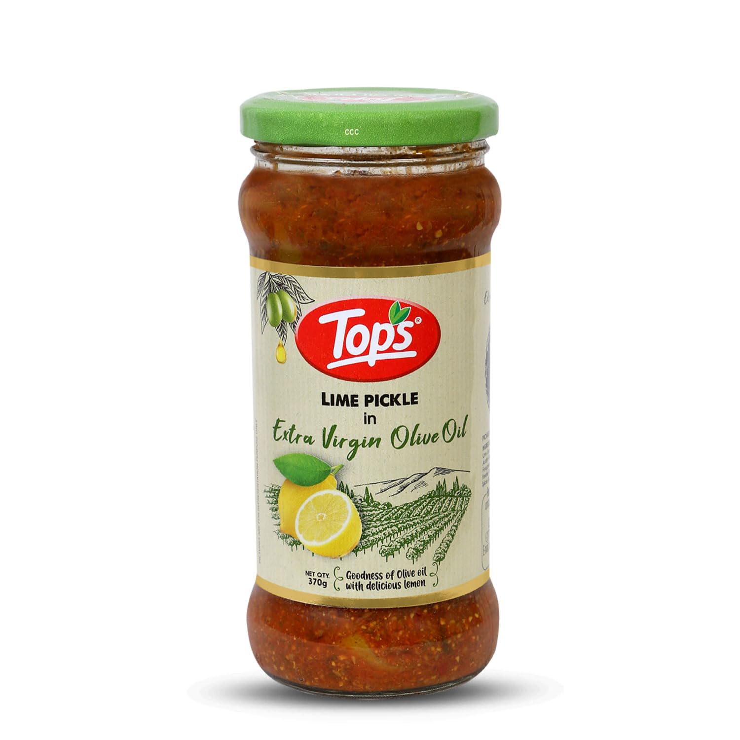 TOPS Olive Oil Lime Pickle - 370 gm Glass Jar | Perfect blend of select seasonal vegetables in extra virgin olive oil and aromatic spices (B0C5MWZ2ZM) Amazon Price History, Amazon Price Tracker