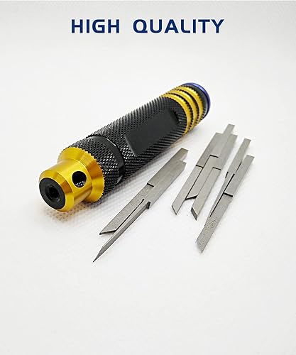 Miniatura 7 de HOPLEX Cincel modelo de escriptor de línea de panel con 0.10.20.40.60.81.00.079 in hoja tallada resina Scribe línea modelado Scriber