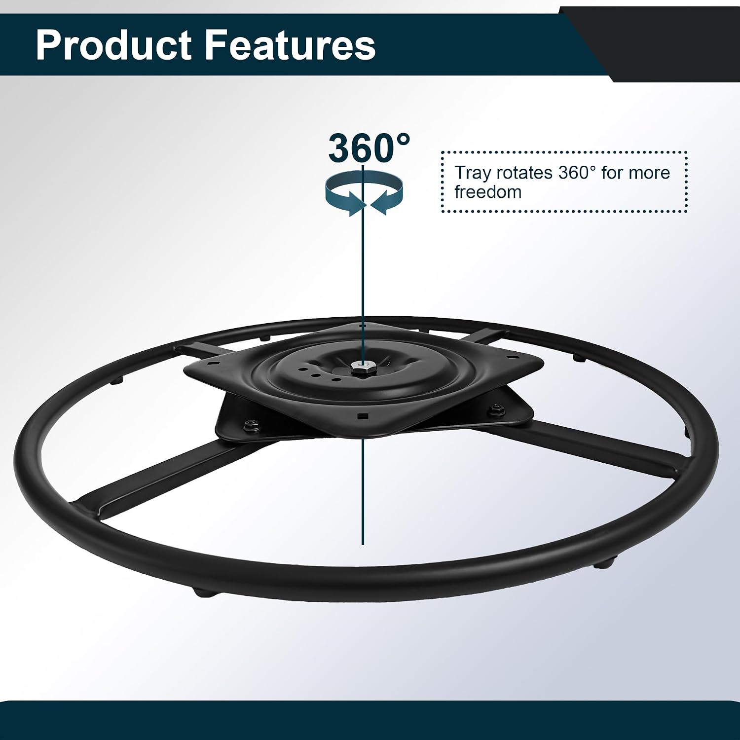 20 inch Recliner Swivel Ring Base Replacement with Plate,Heavy Duty Furnitures Sofa Chair Swiveling Bottom Parts (20 inch)