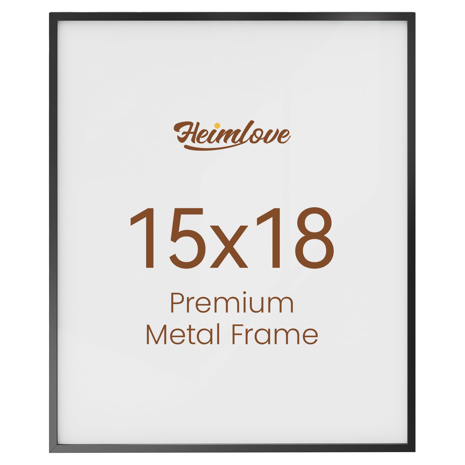 Heimlove 15x18 Metal Picture Frame, Black Aluminum