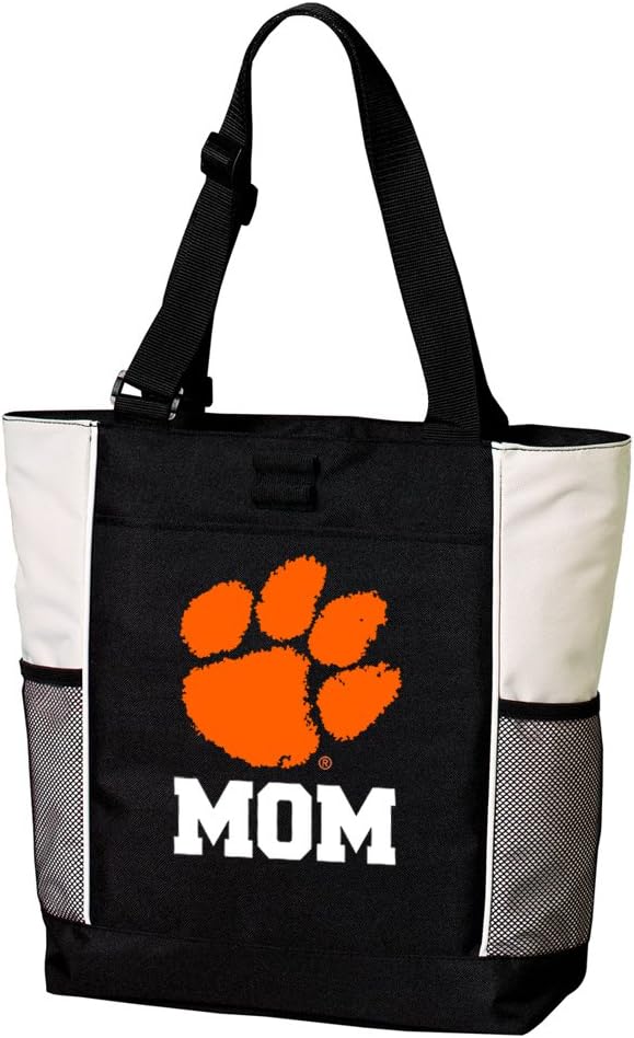 Broad Bay Clemson Mom Tote Bags Clemson University Proud Mom Totes for Beach Pool Or Travel