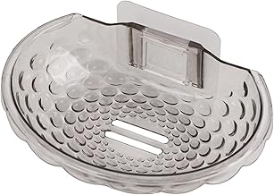 صبانة تثبت على الجدار مع قنوات تصريف، تركيب ذاتي اللصق، تصميم معزز القوام، لون رمادي