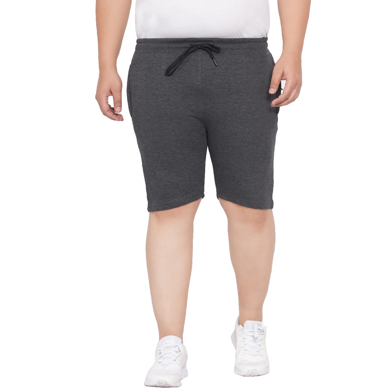 santonio Plus Size Mens Solid Cotton Twisted Creek Lounge Shorts Available Size (2XL-10XL)-picture-40
